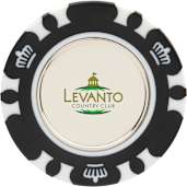 Recycled Poker Chip w/ Metal Ballmarker 1