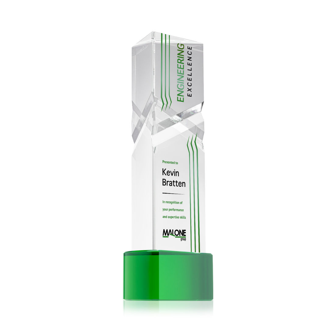 Oakham VividPrint™ Award on Paragon Base - Green 21