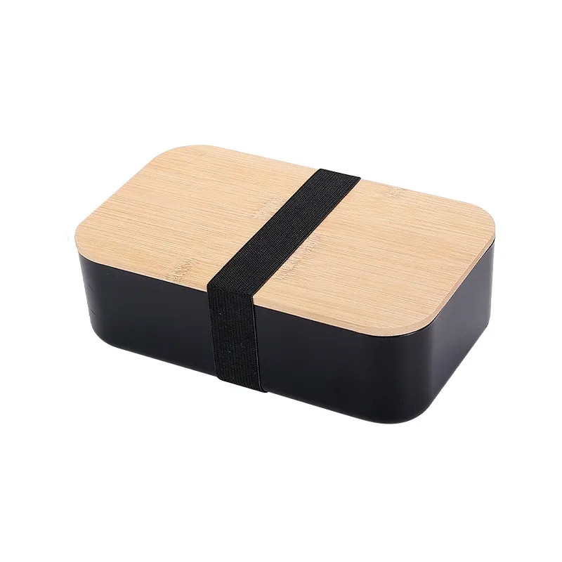 1000ml Wheat Straw Bento Box with Bamboo Lid 4