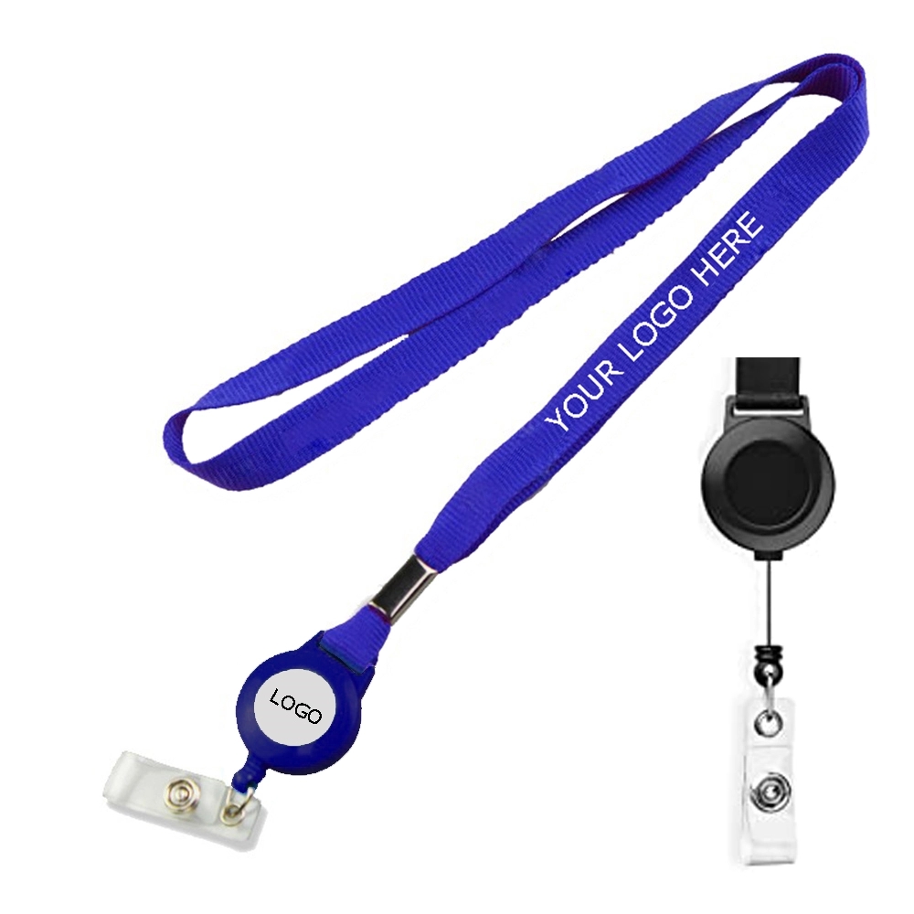 Polyester ID Lanyard with Retractable Badge Reel 4