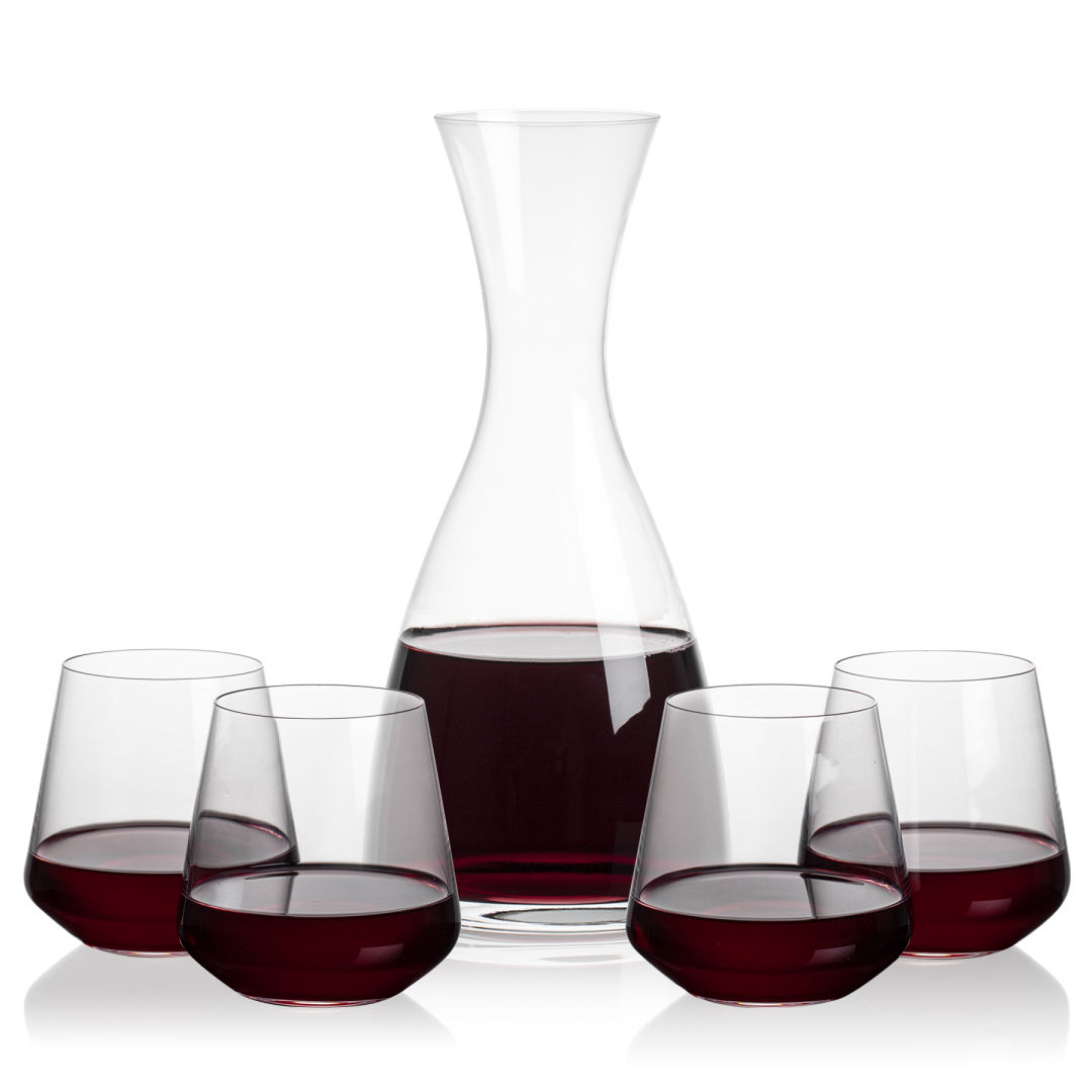 Barham Carafe & Cannes Stemless Wine 5
