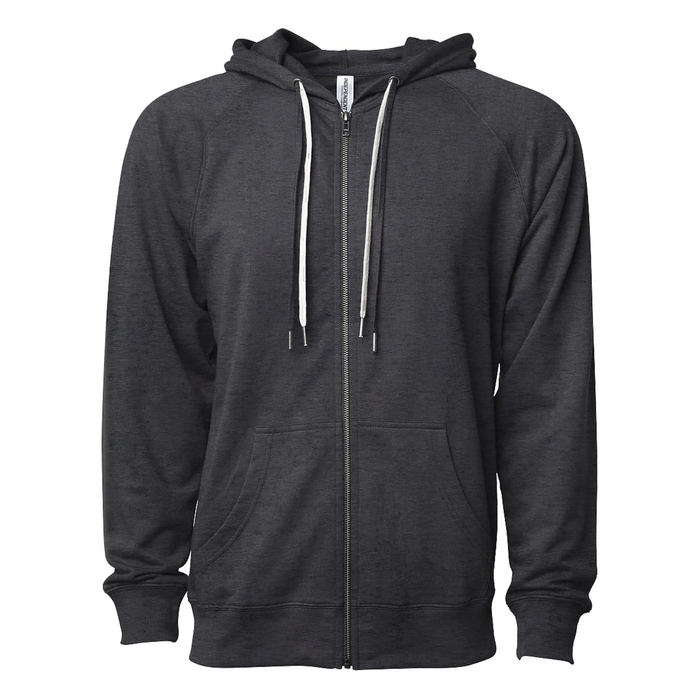 Unisex Lightweight Loopback Terry Zip Hood 23
