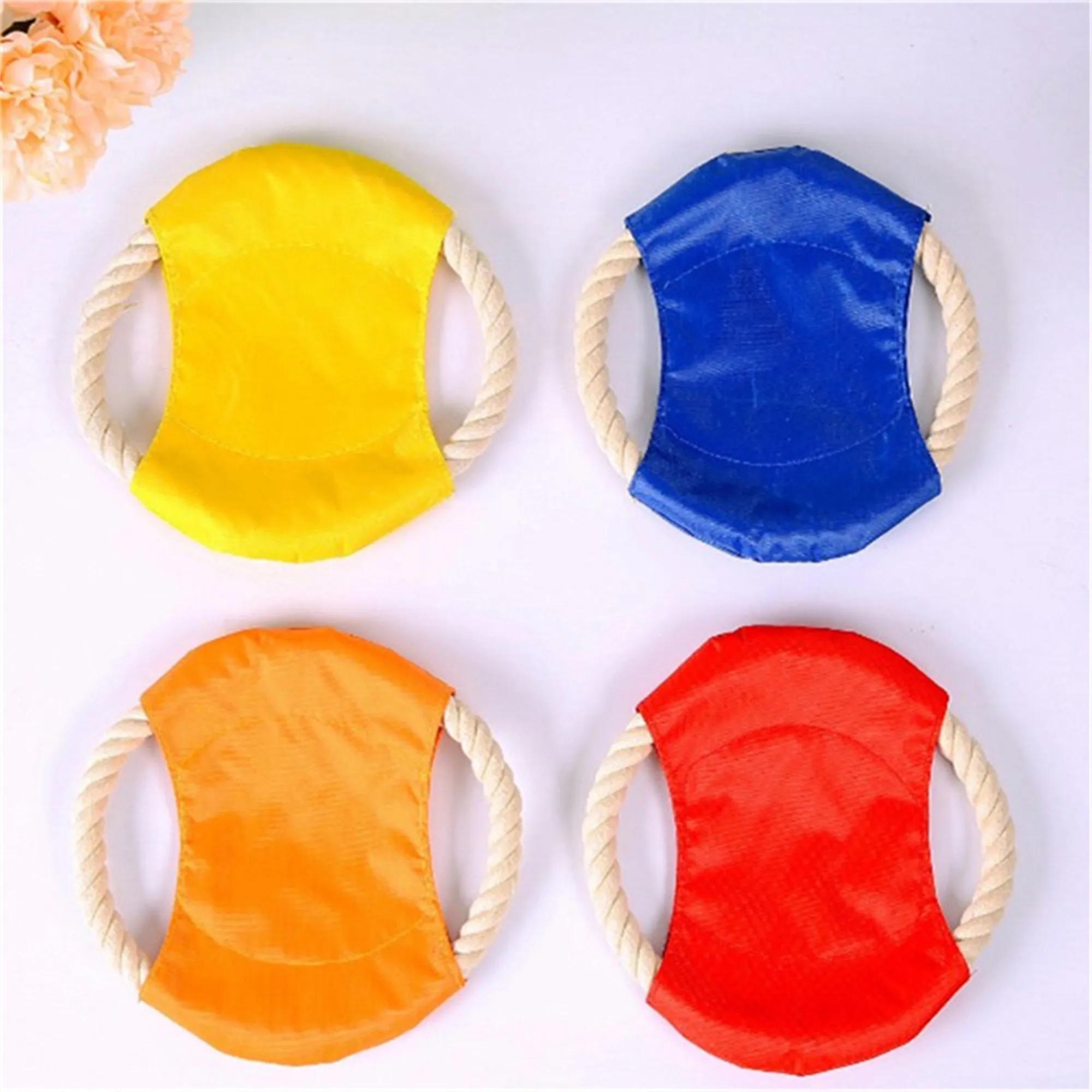Pet Cotton Rope Flying Disk Dog Toy 2