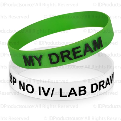 3/4" Rush Embossed Silicone Wristband with Imprint 2