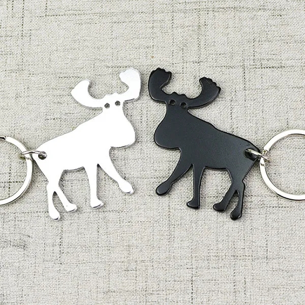 Moose Shape Bottle Opener Keychains 3