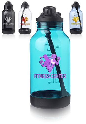 64 oz. Plastic Sports Bottles with Capacity Markings
