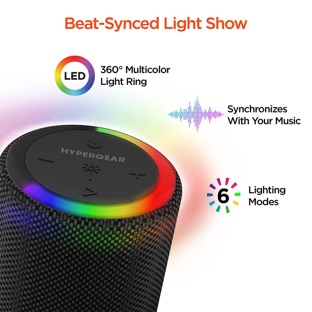 Halo Waterproof LED Wireless Speaker