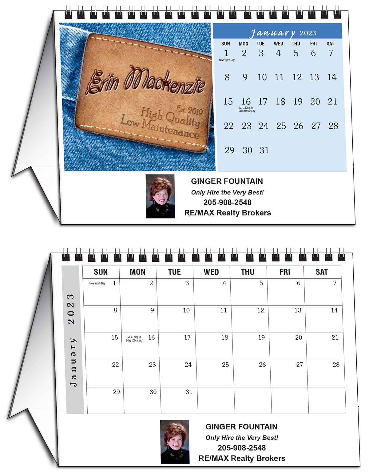 "In-the-Image" Personalized Tent Desk Calendar