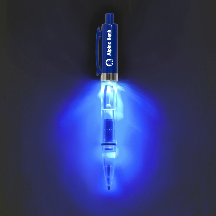 "Vicente" Light Up Pen with BLUE Color LED Light 2