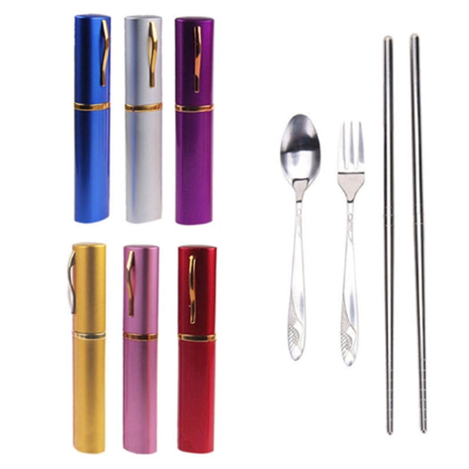 3 in 1 Stainless Steel Chopsticks Fork Spoon Cutlery Set 3