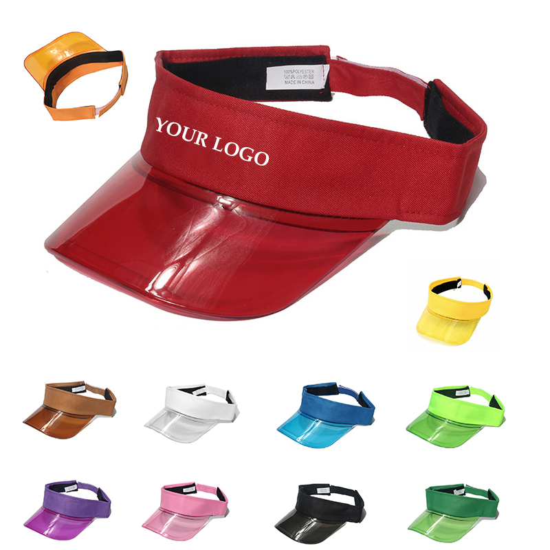 PVC Solar Transparent Bingo Visor Poker Sun Hat 3