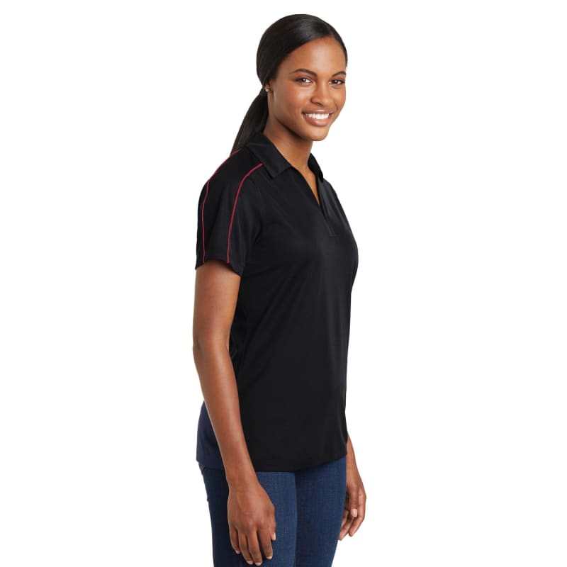 Sport-Tek Women's Micropique Sport-Wick Piped Polo. 14