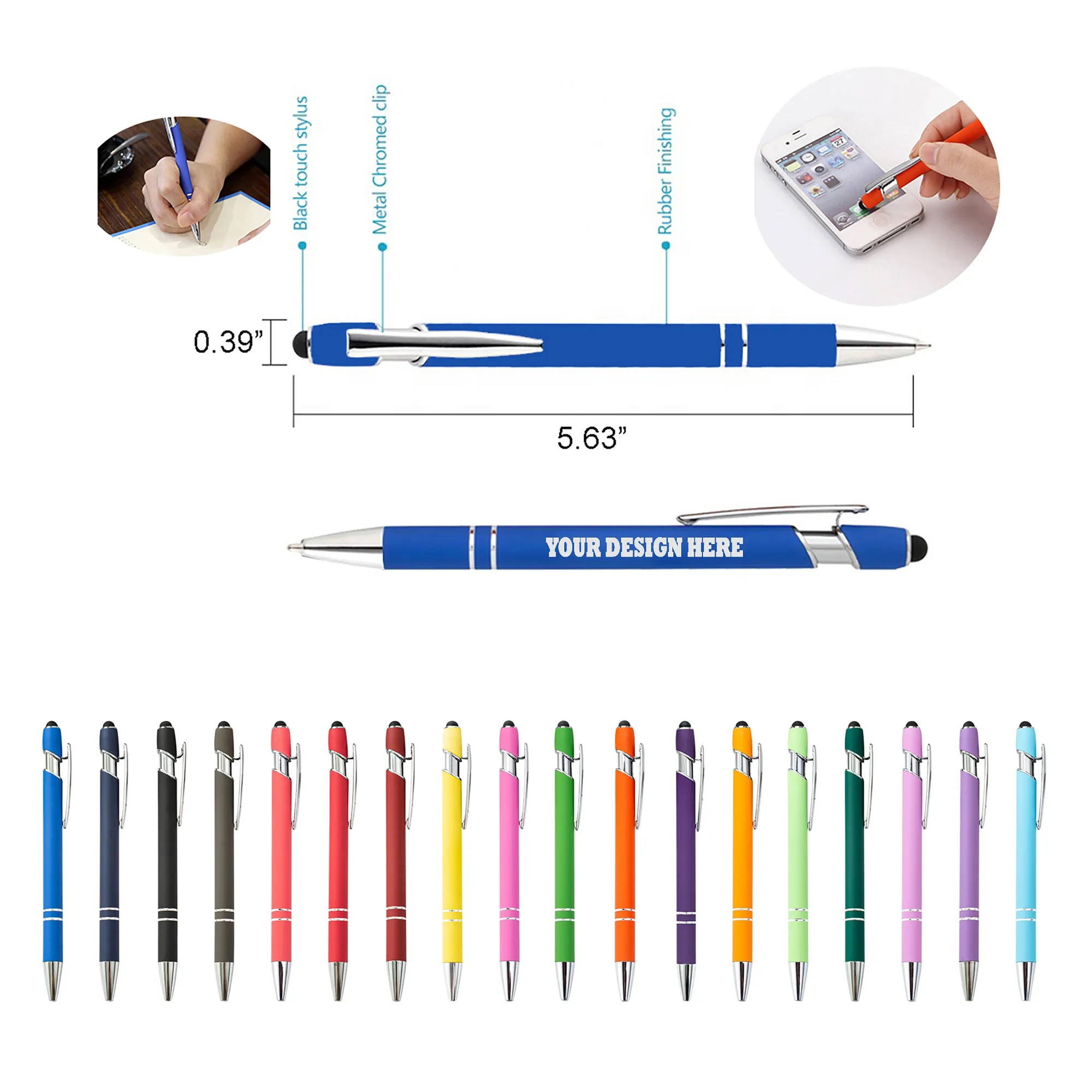 2 in 1 Capacitive Stylus Ballpoint Pen MOQ100