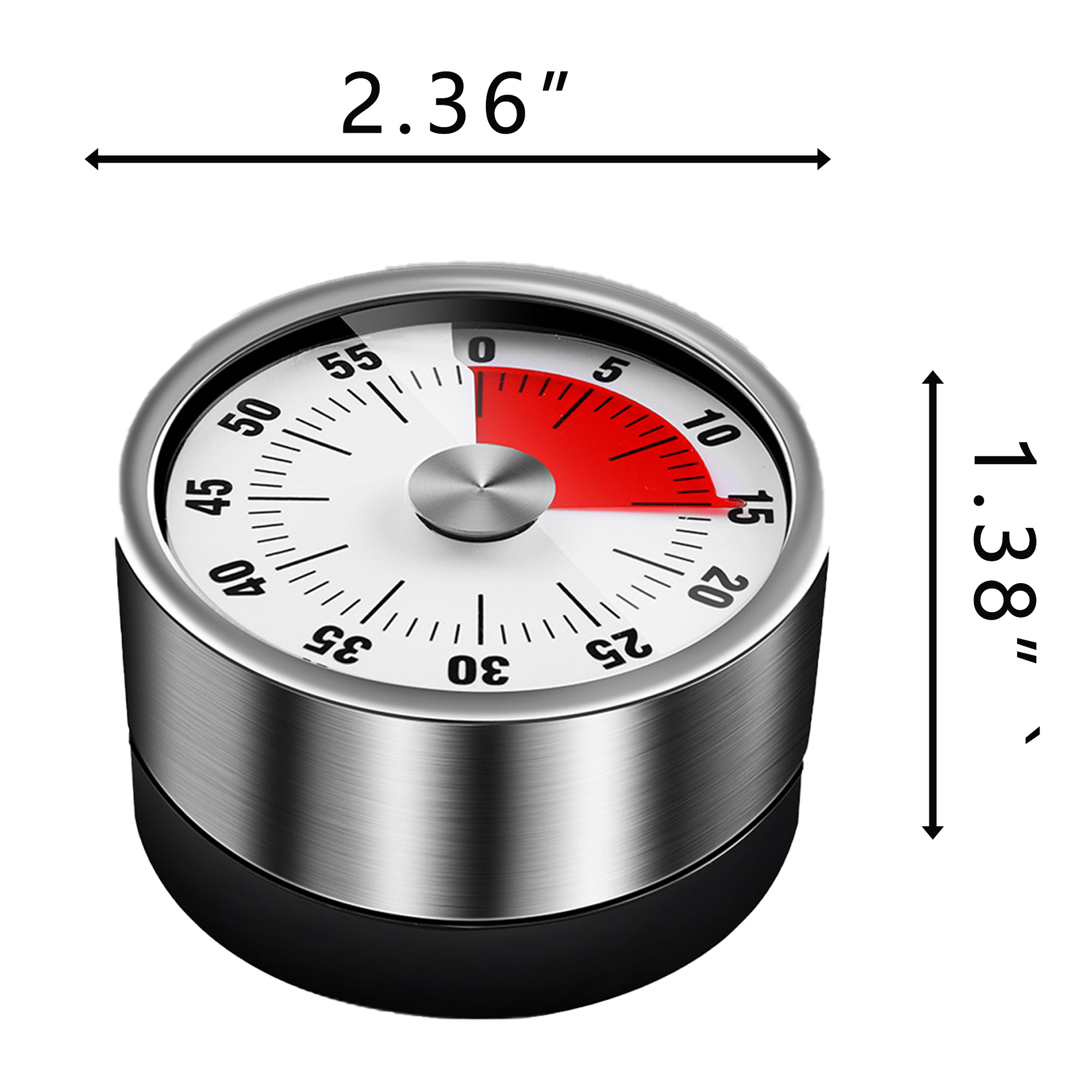 Stainless Steel Mechanical Kitchen Timer 2