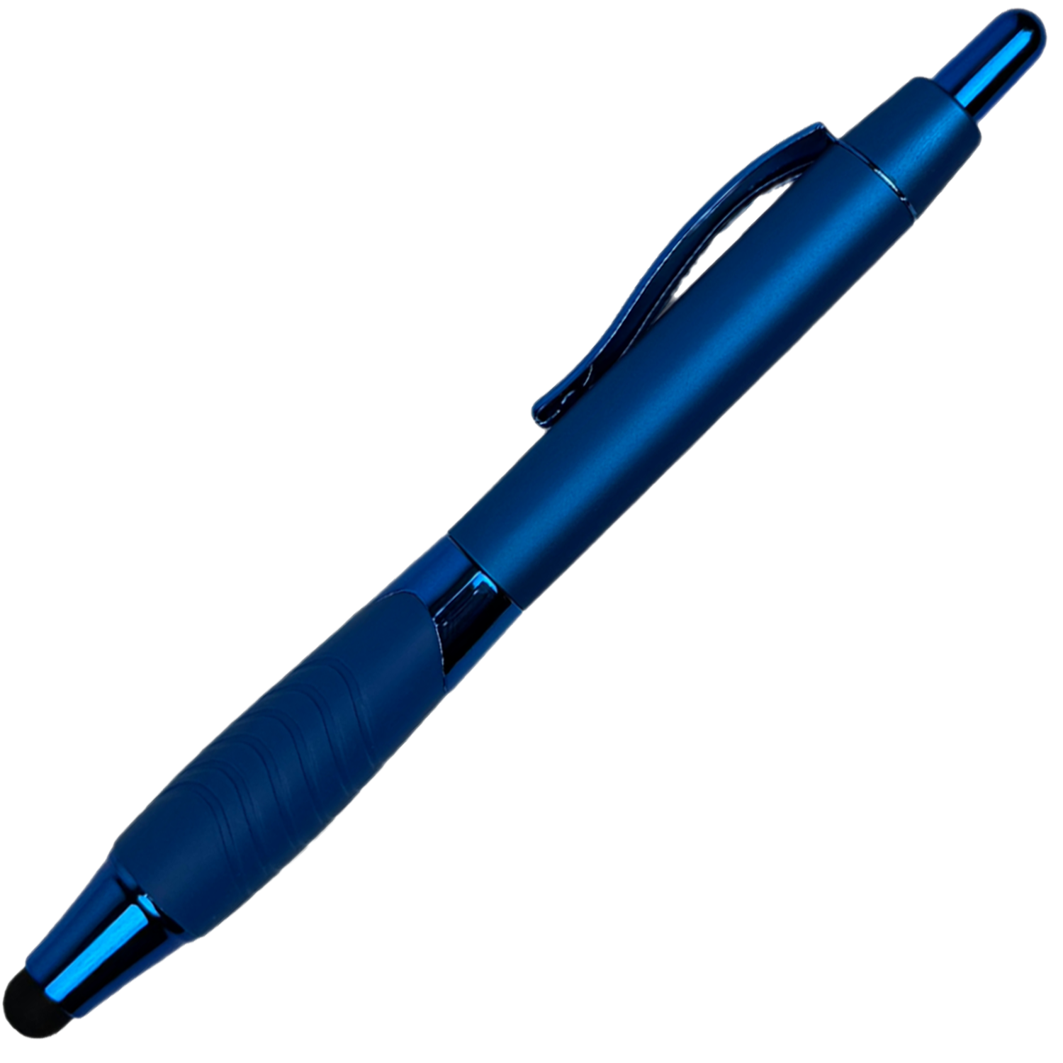 Recycled Rubberized Metallic Pen with Stylus Tip 1