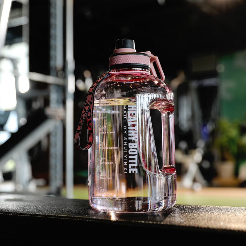 2.2L Clear Large Capacity BPA Free Gym Motivational Water Bottle 2