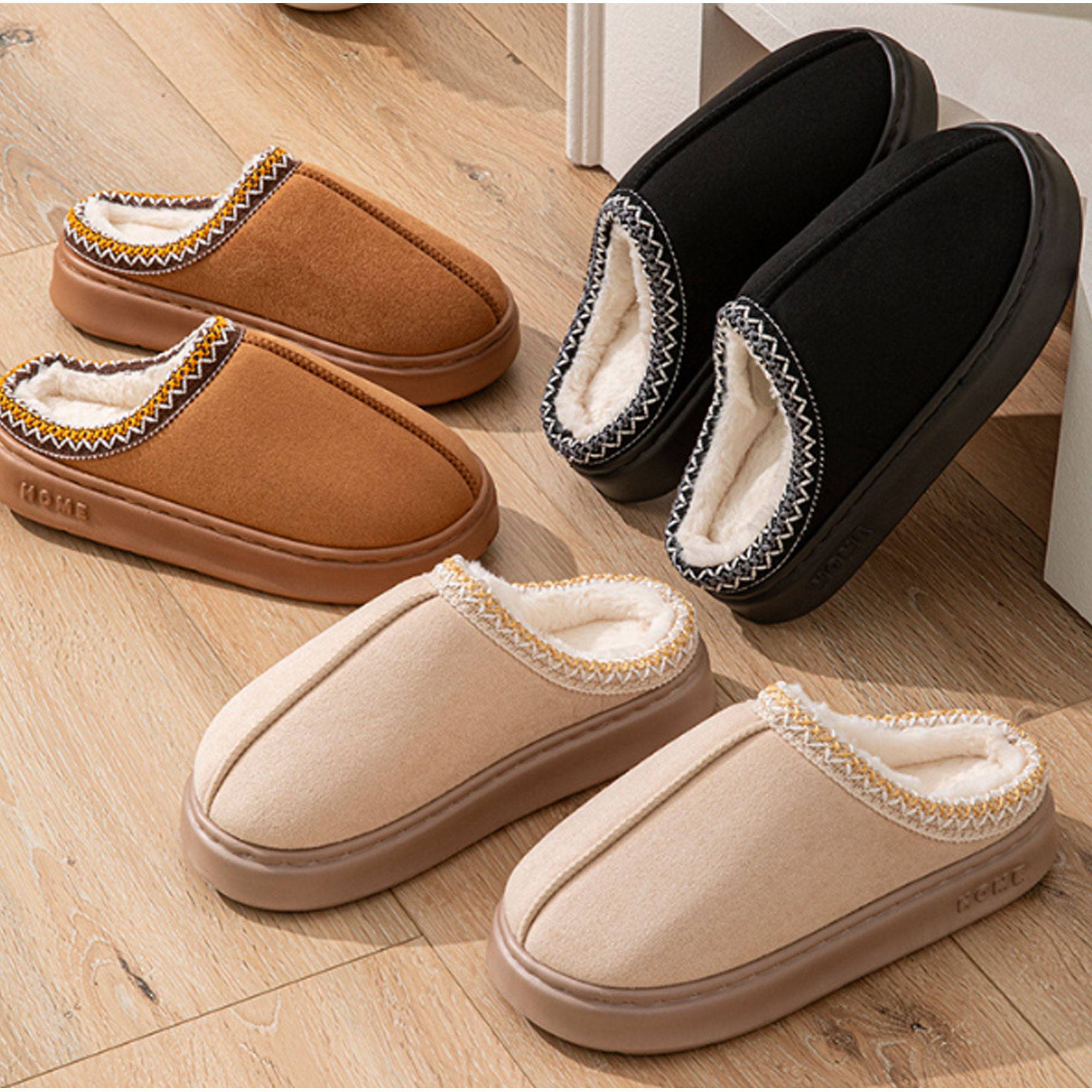 Suede Fleece Lined Indoor/Outdoor Slippers 5