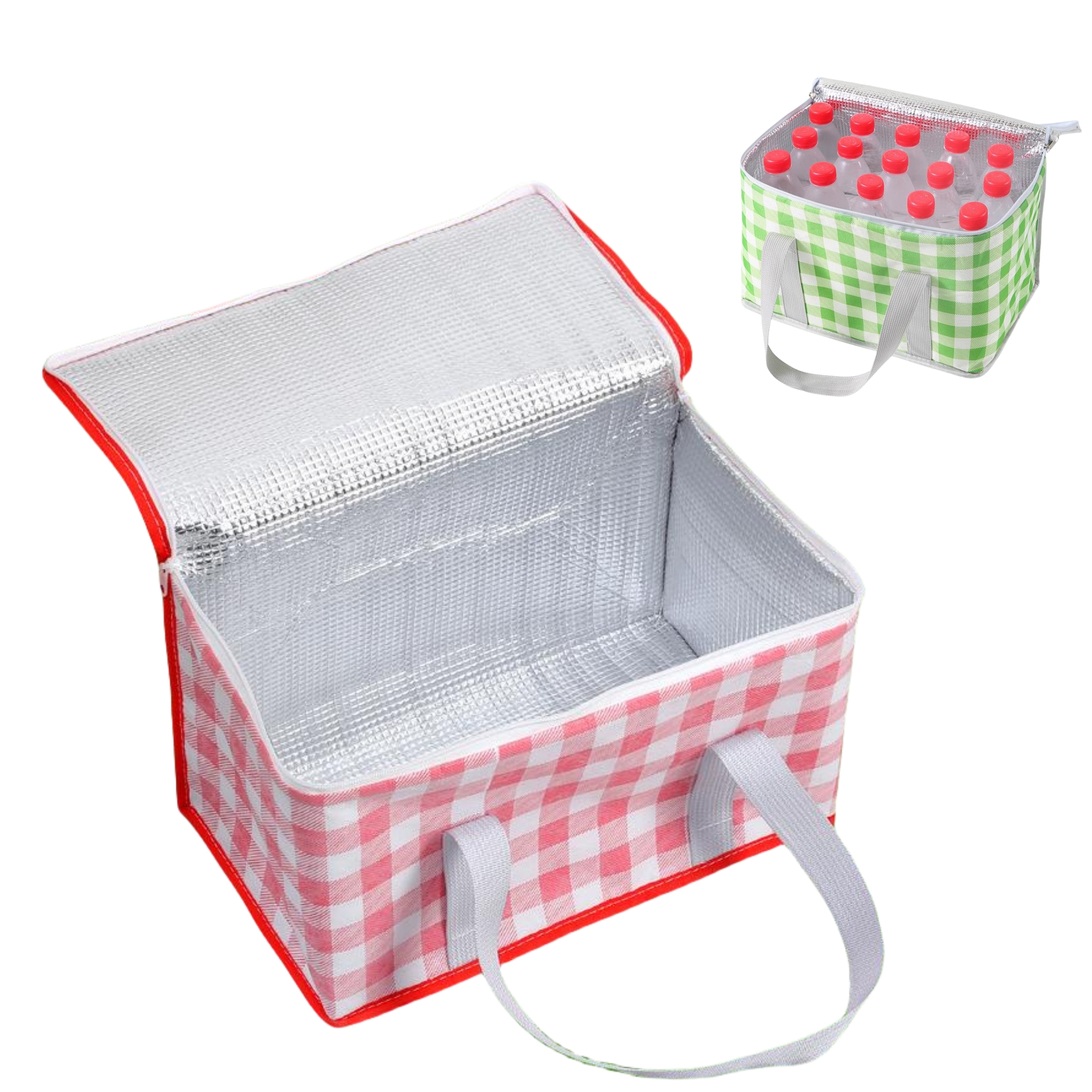 Oxford Checkered Insulated Picnic Tote Bag 3