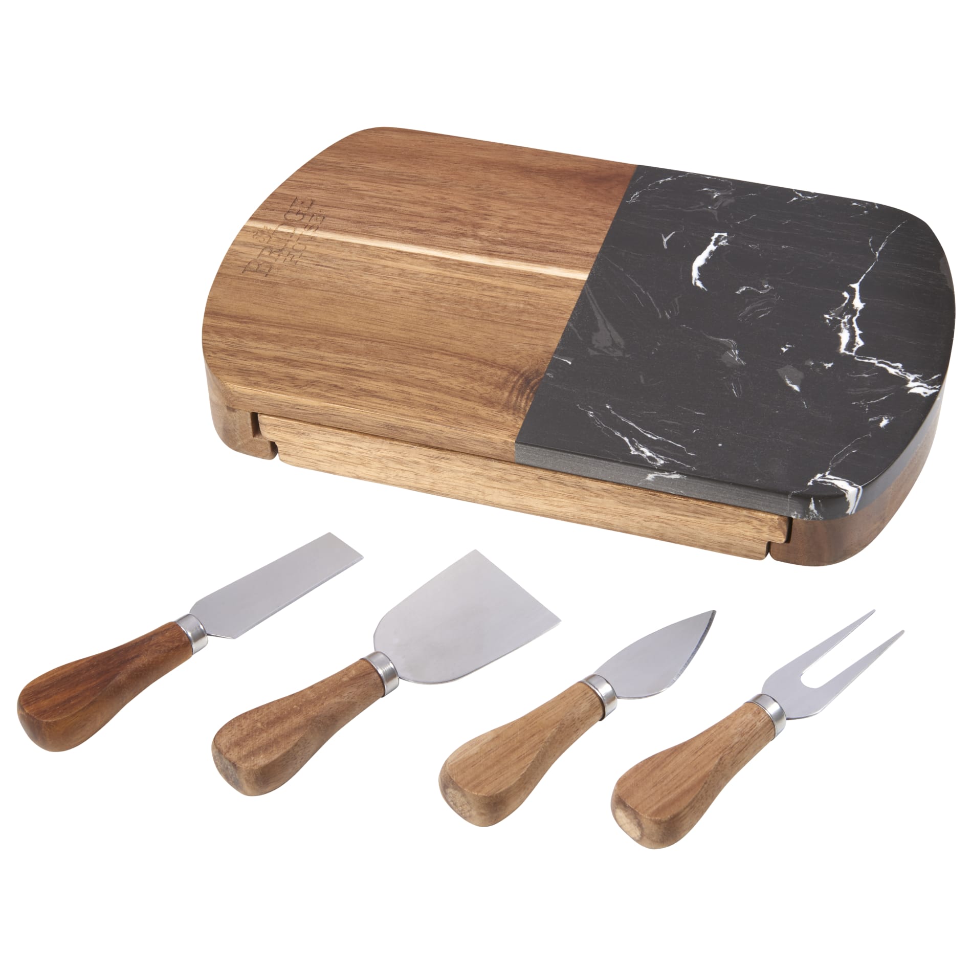 Black Marble Cheese Board Set with Knives 27