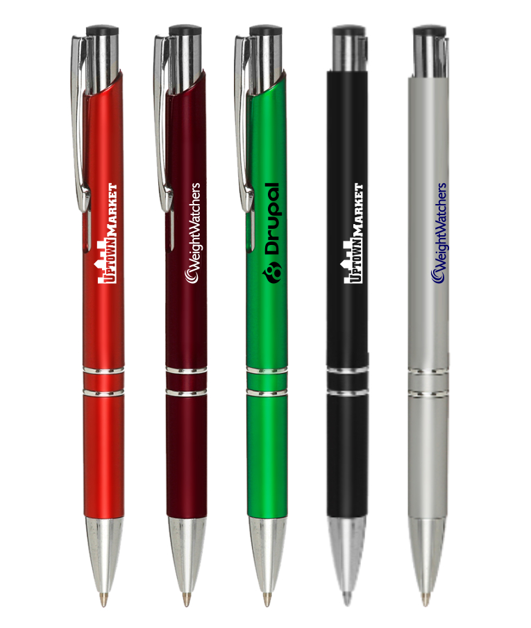 "Queenly" Metallic Click Pens 3