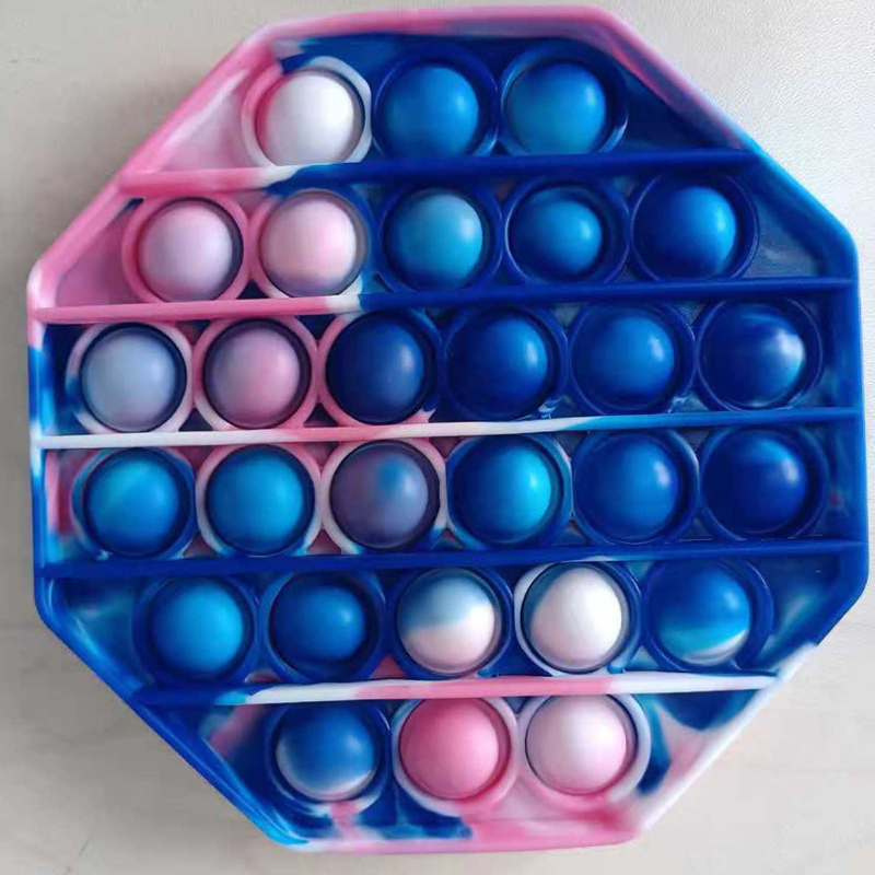 Camo Octagon Silicone Stress Squeeze Pop Fidget Its Toys 8