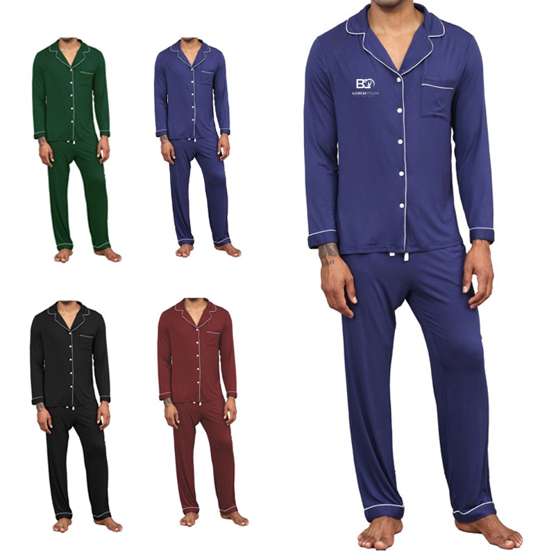 Modal Pajamas Two-Piece Soft PJs Sets For Men 2
