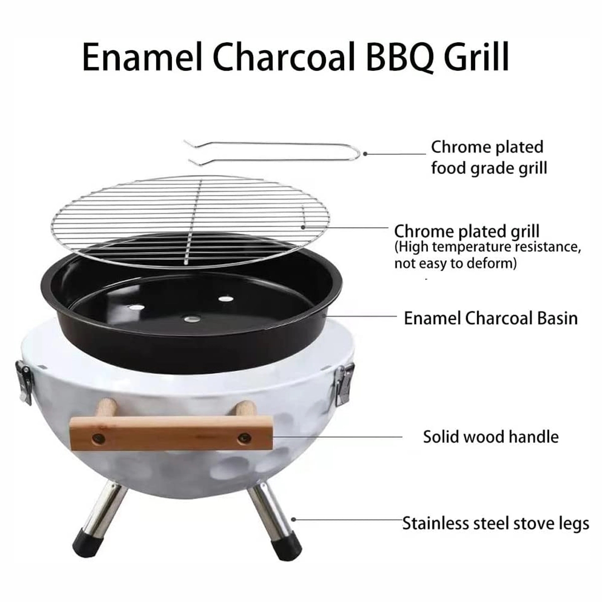 Portable Golf Shape Bbq Grill 5