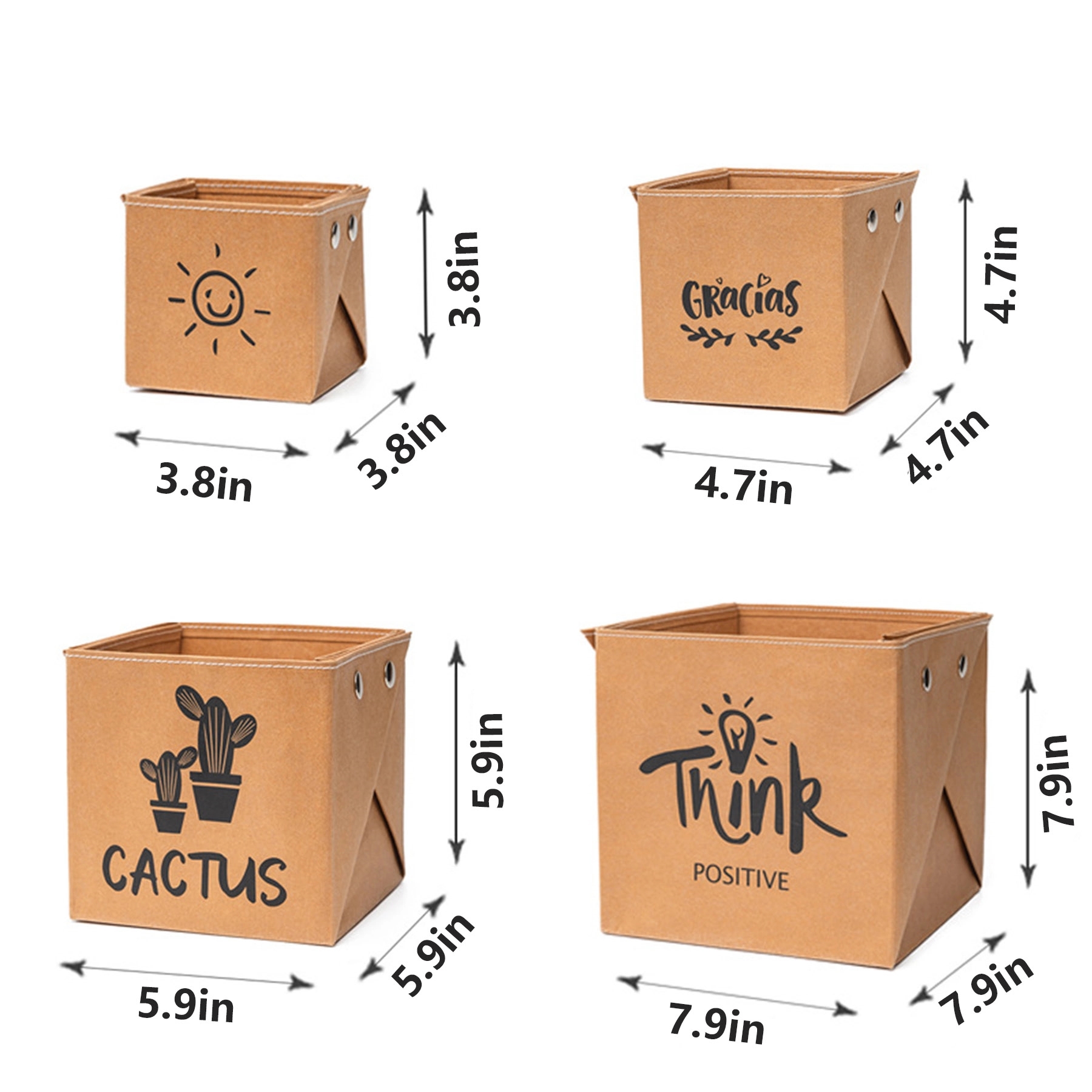 Washable Kraft Paper Foldable Organizers 9