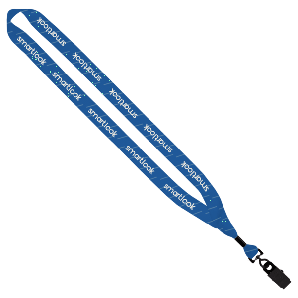 3/4" Dye-Sublimated Lanyard with Metal Crimp and Metal Bulldog Clip w/ Swivel 2