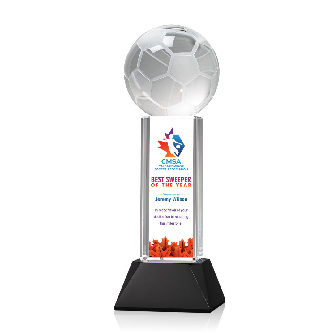 Soccer Ball VividPrint™ Award on Stowe - Black 13