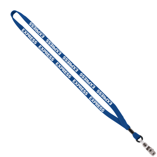 1/2" Cotton Lanyard with Metal Crimp & Split-Ring 22