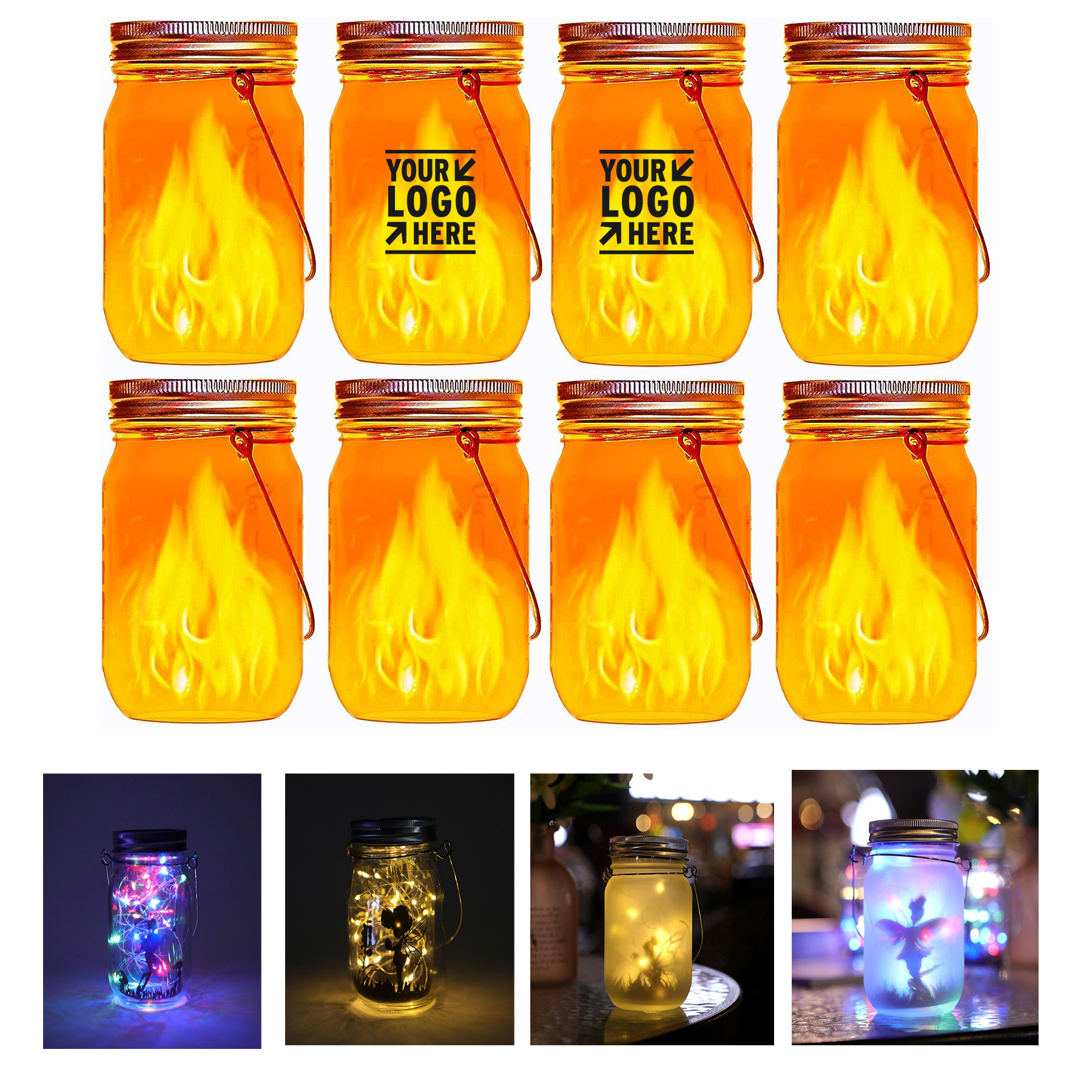 Wedding Decor Outdoor Patio Garden Hanging Solar Mason Jar Lantern Light 2
