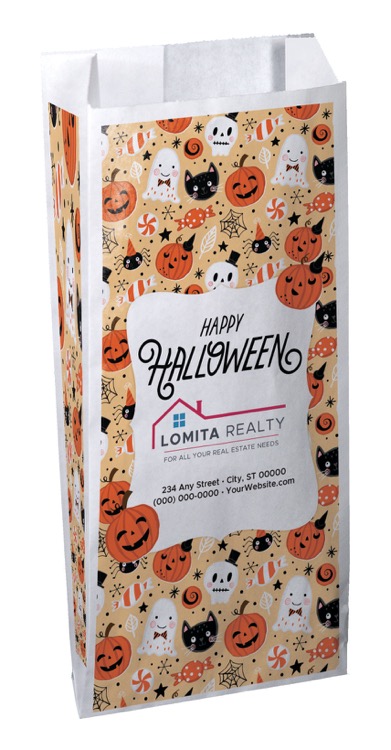 Halloween Scatter Design 3 Merchant Paper Bag (5" x 10" x 2")