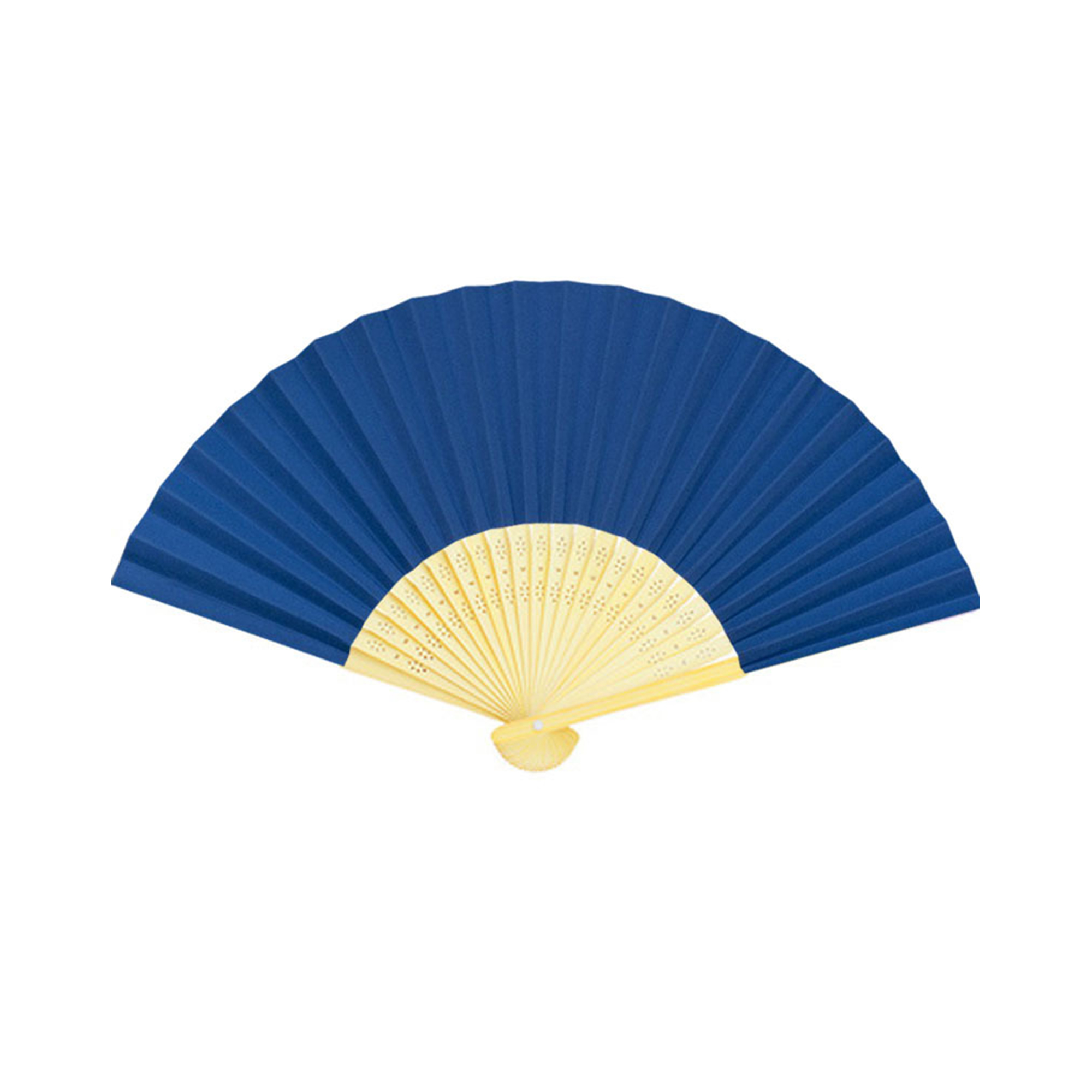 Bamboo Silk Folding Hand Fan 15" x 8" Full Color Surface 2