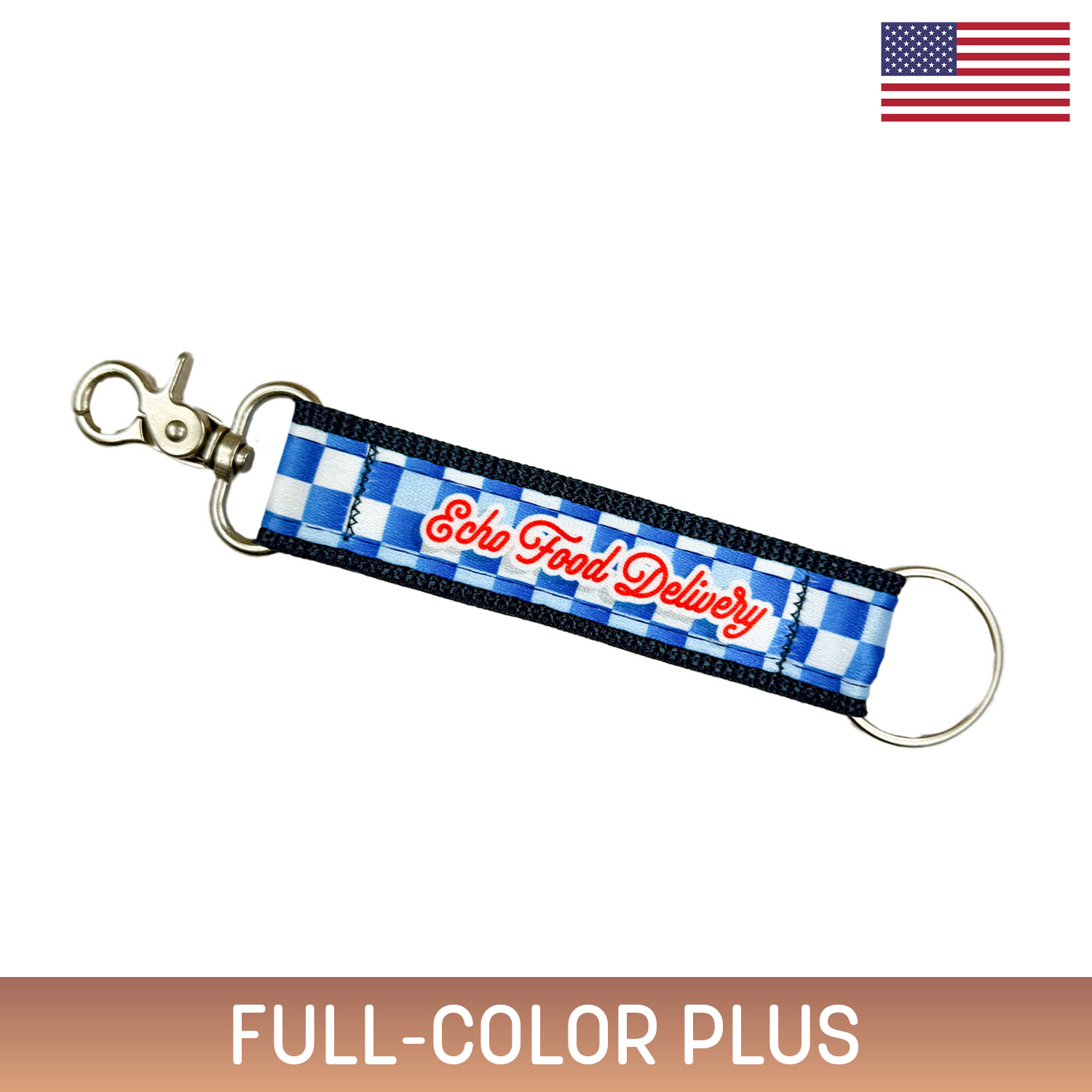 4" Sublimated Key Fob w/ Matte Nickel Hardware 7