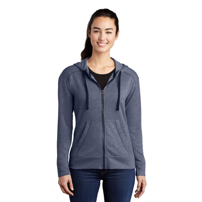 Sport-Tek Women's PosiCharge Tri-Blend Wicking Fleece Full-Zip Hooded Jacket 7