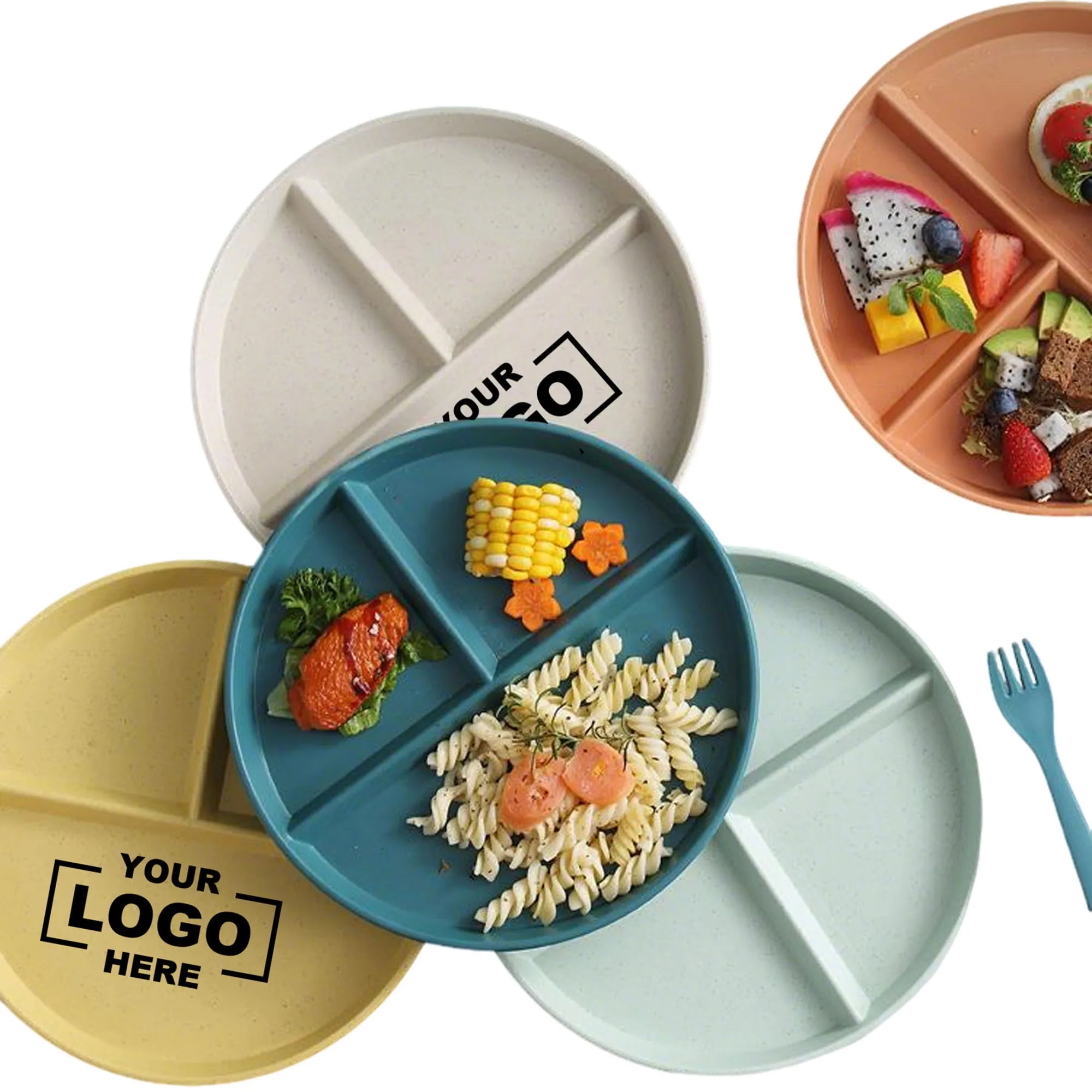 8.66" Divided Plate Children Tableware