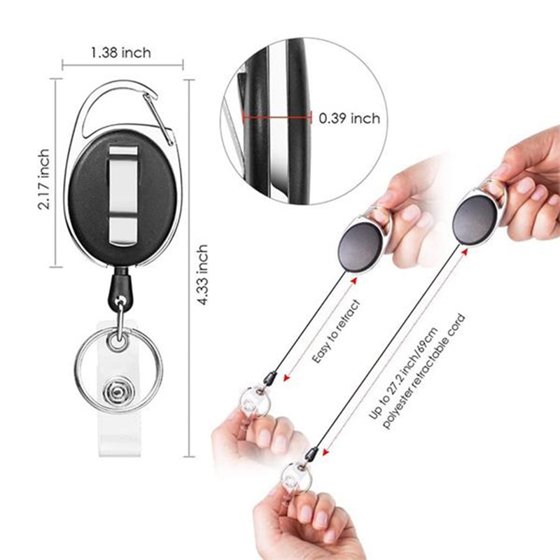 Blank Oval Metal Flat Badge Reel 3