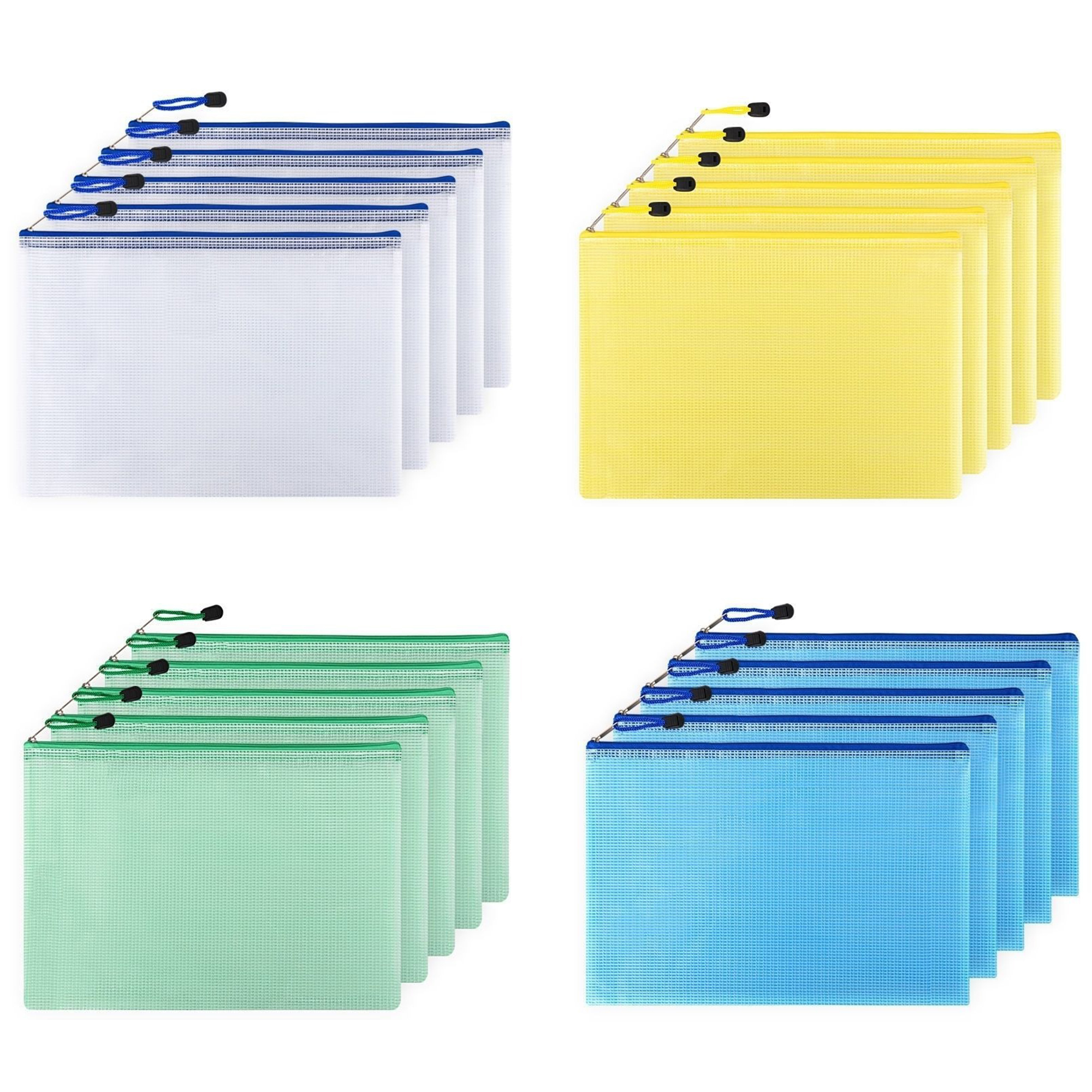 A4 Transparent Mesh Zipper File Bag 2