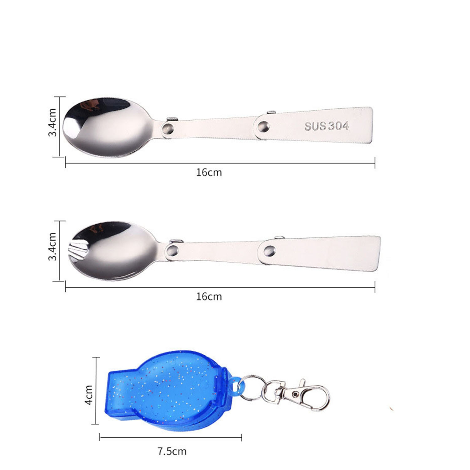 Portable Folding Stainless Steel Spoon 4
