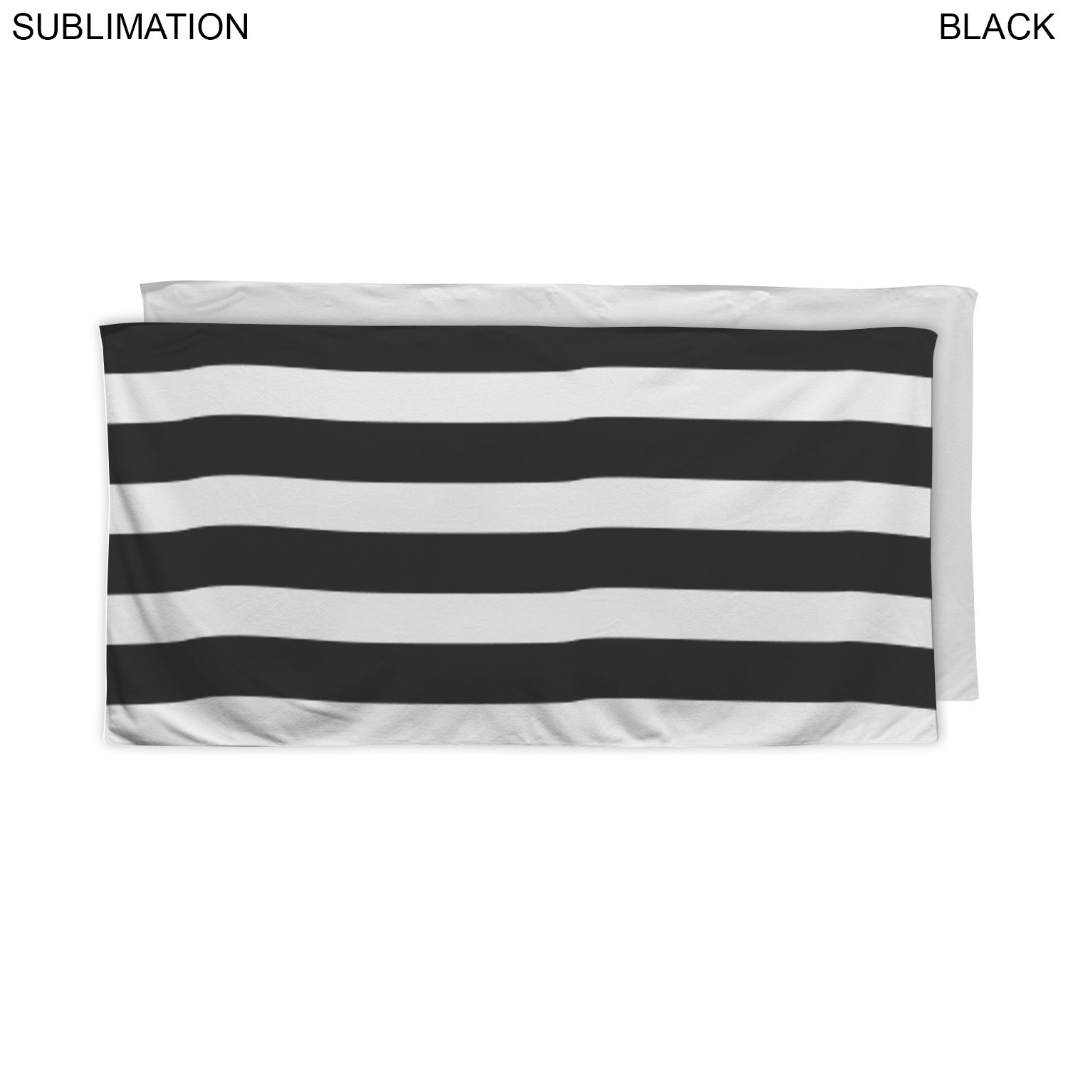 48 Hr Quick Ship - Cabana Stripe Sublimated Plush and Soft Velour Terry Beach Towel, 30x60 20