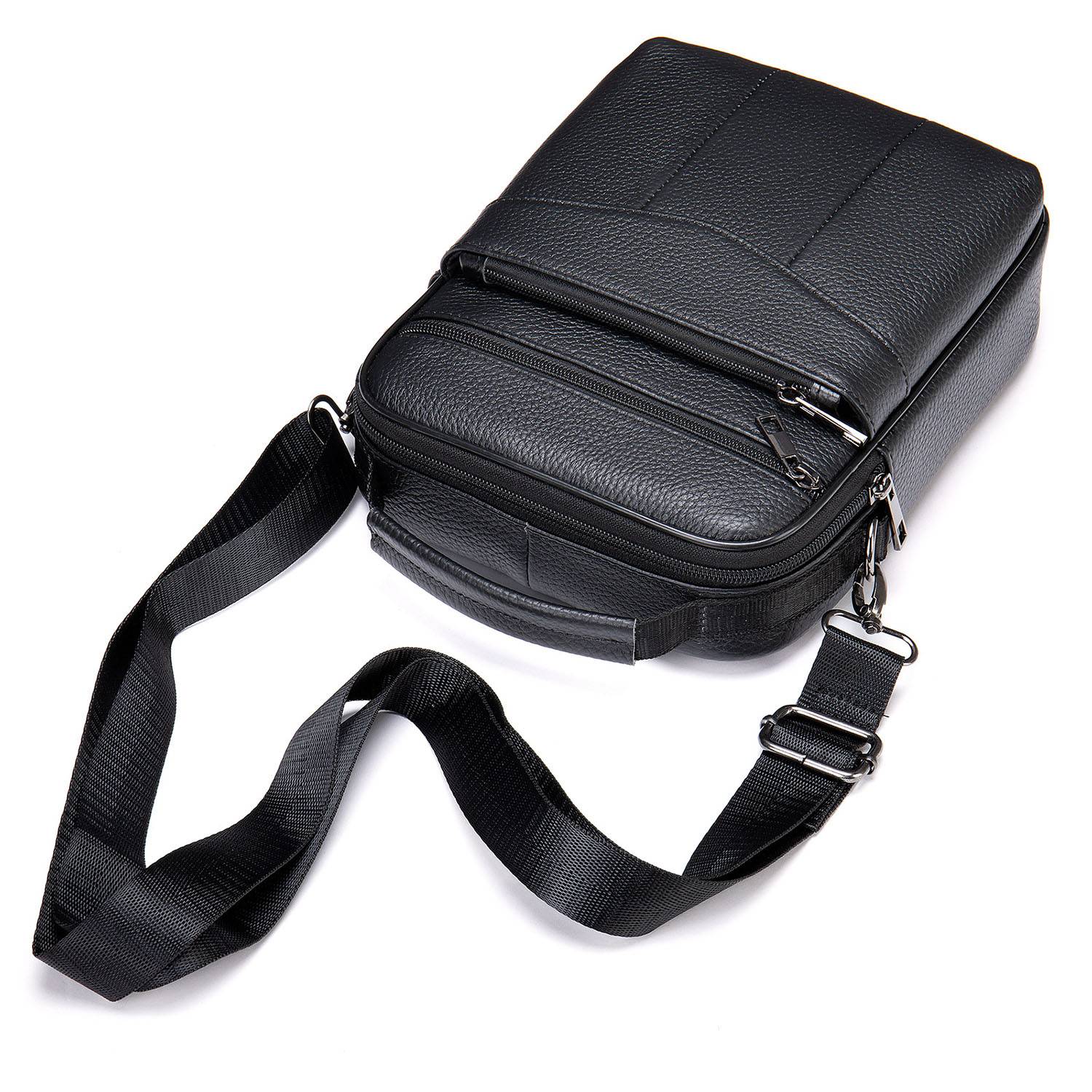 Genuine Leather outdoor business men's crossbody bag 7