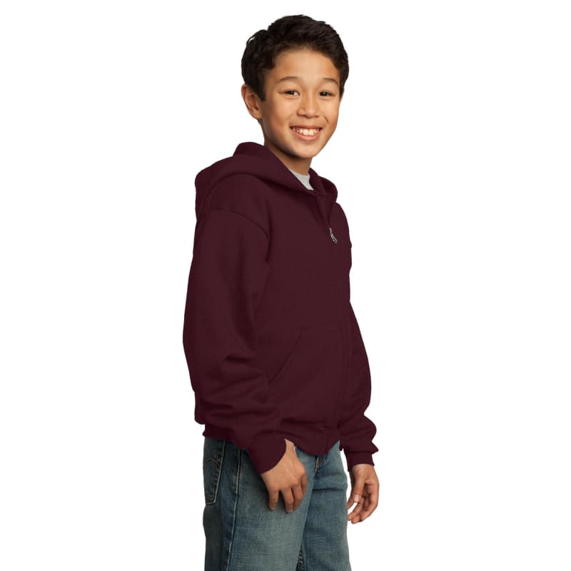 Port & Company - Youth Core Fleece Full-Zip Hooded Sweatshirt. 26