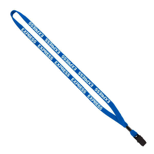 1/2" Cotton Lanyard with Metal Crimp & Bulldog Clip 6