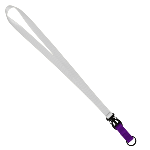 3/4" Multi color (Top and bottom) Nylon Lanyard with Plastic Slide Buckle R 463