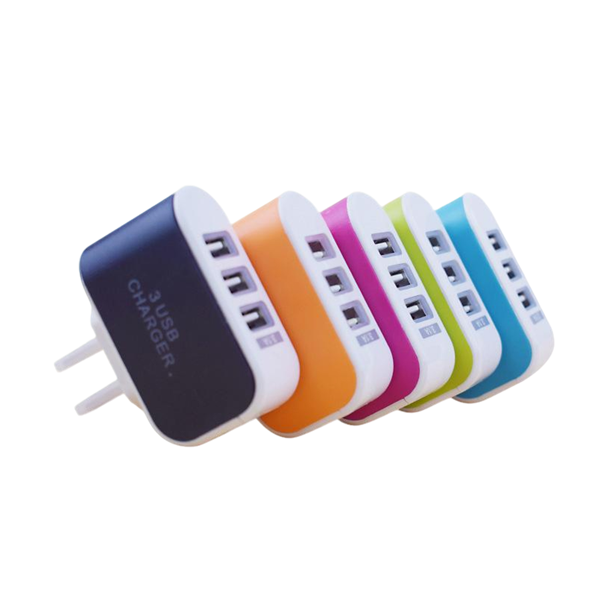 ABS Material Three Port USB Travel Charger Compact Design 3