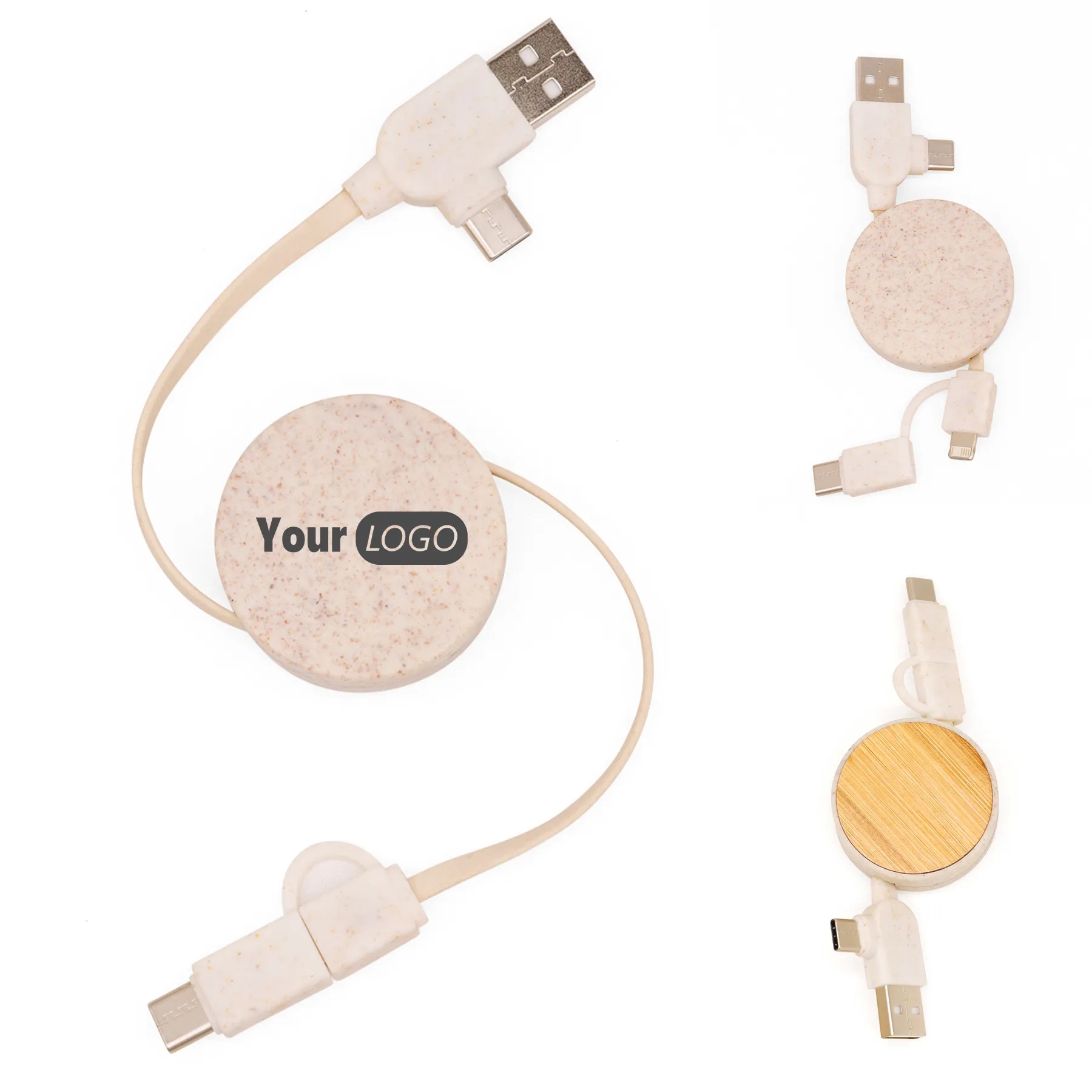 Straw Degradable Telescopic Data Cable 2