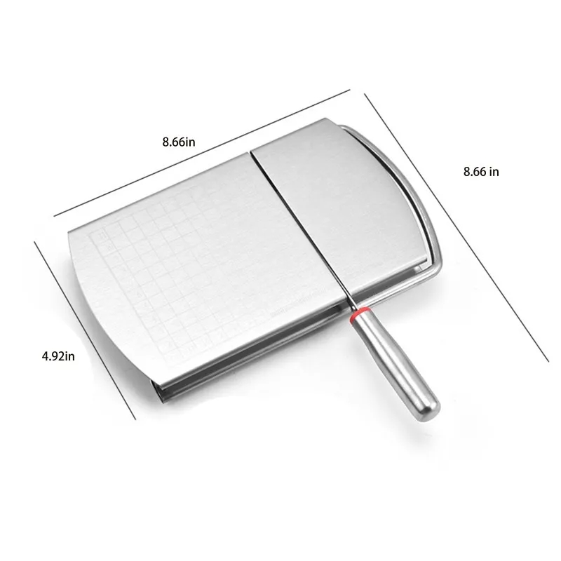Stainless Steel Cheese Cutter Slicer Cutting Board with Wire 2