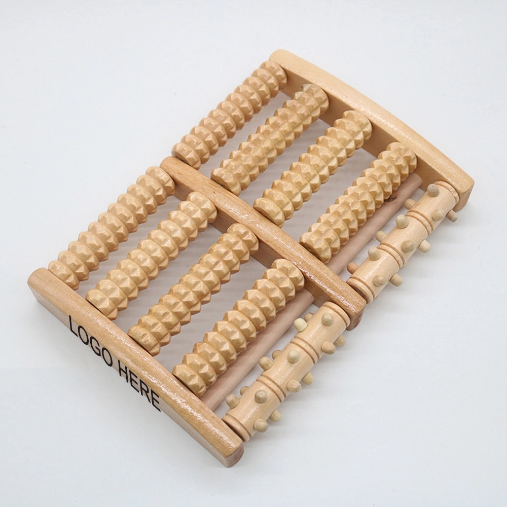 Wooden Dual Foot Massager Roller 3