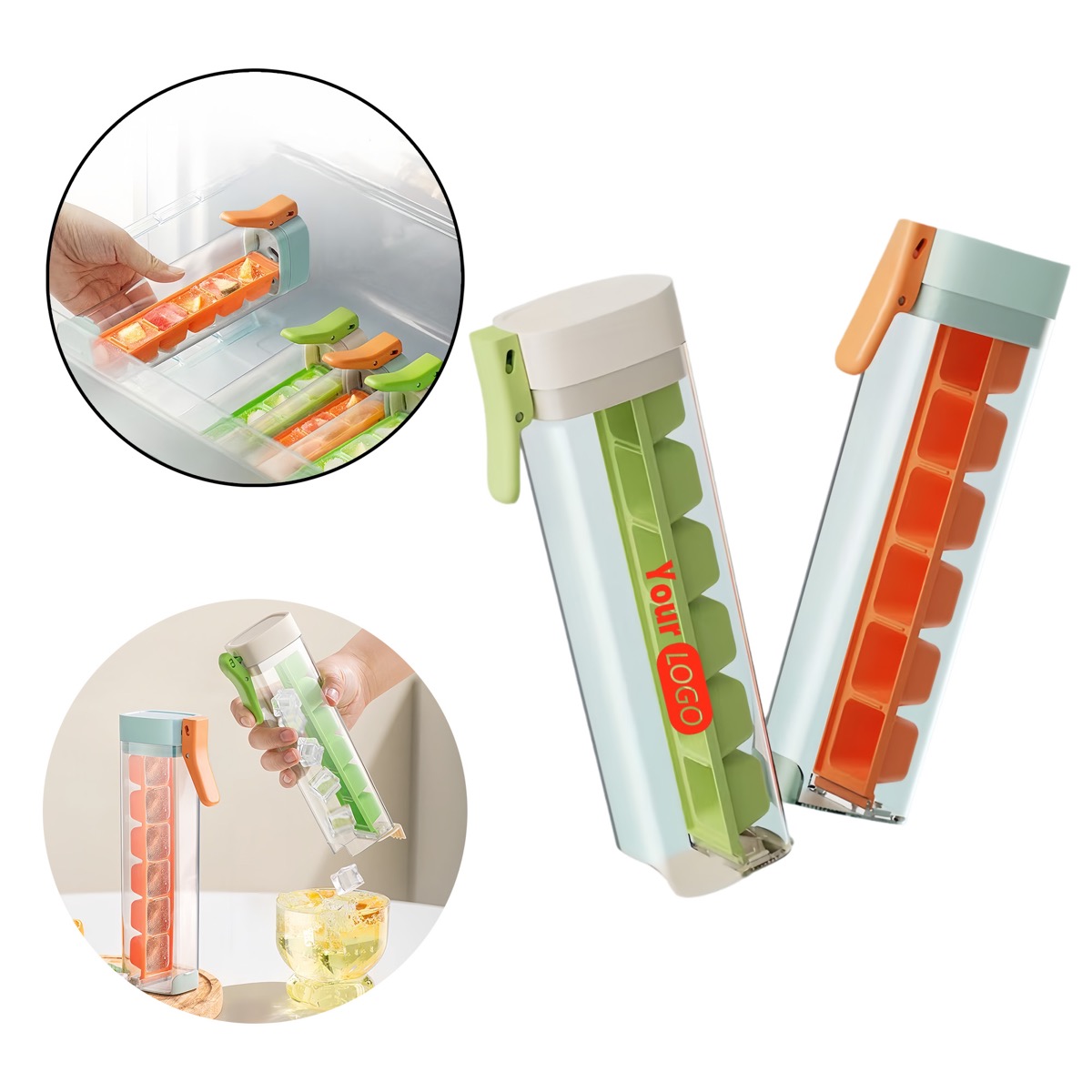 Eco-friendly Quick-freeze Press-type Six-cube Ice Tray 3